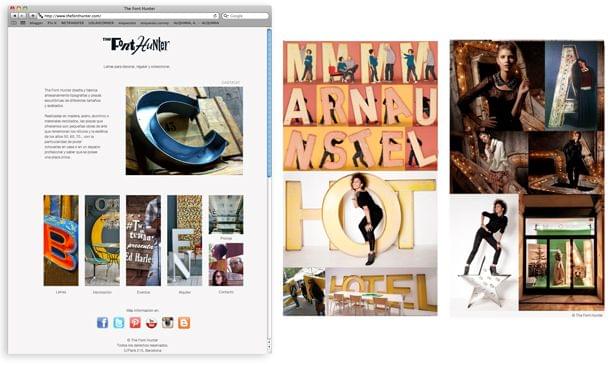 Montaje imágenes de la nueva web de The Font Hunter Estrenamos web!