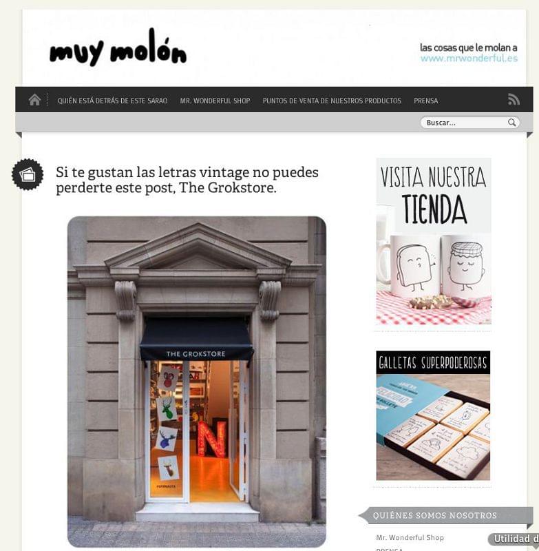 Reportaje The Font Hunter en la web de tendencias muymolón Mr. Wonderful