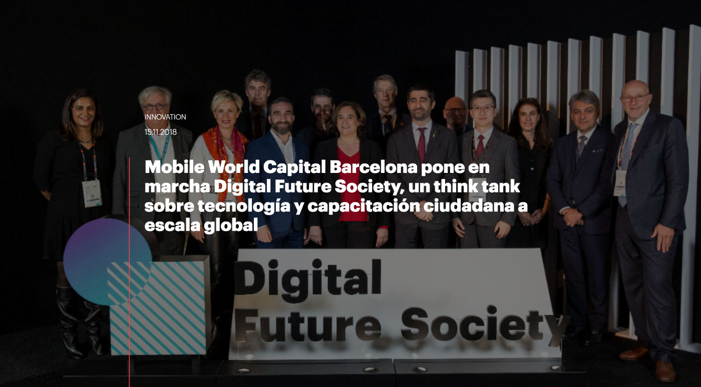 diseño rotulo para Digital Future Society